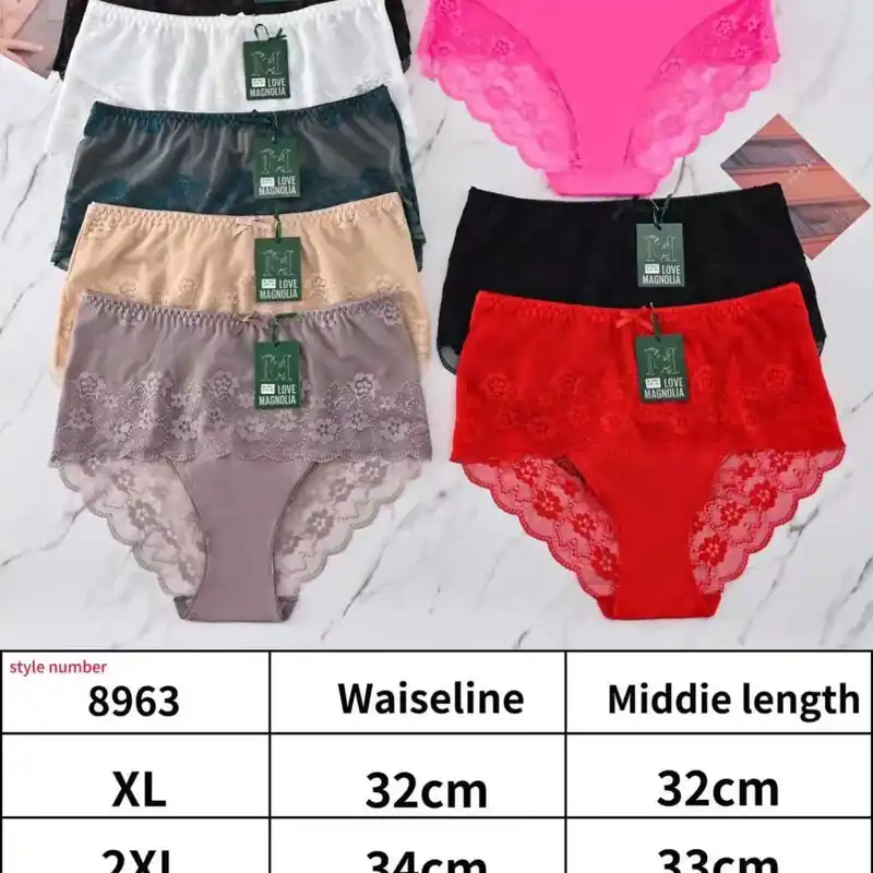 Tani Majtki damskie koronkowe XL-3XL, 8 kolorów