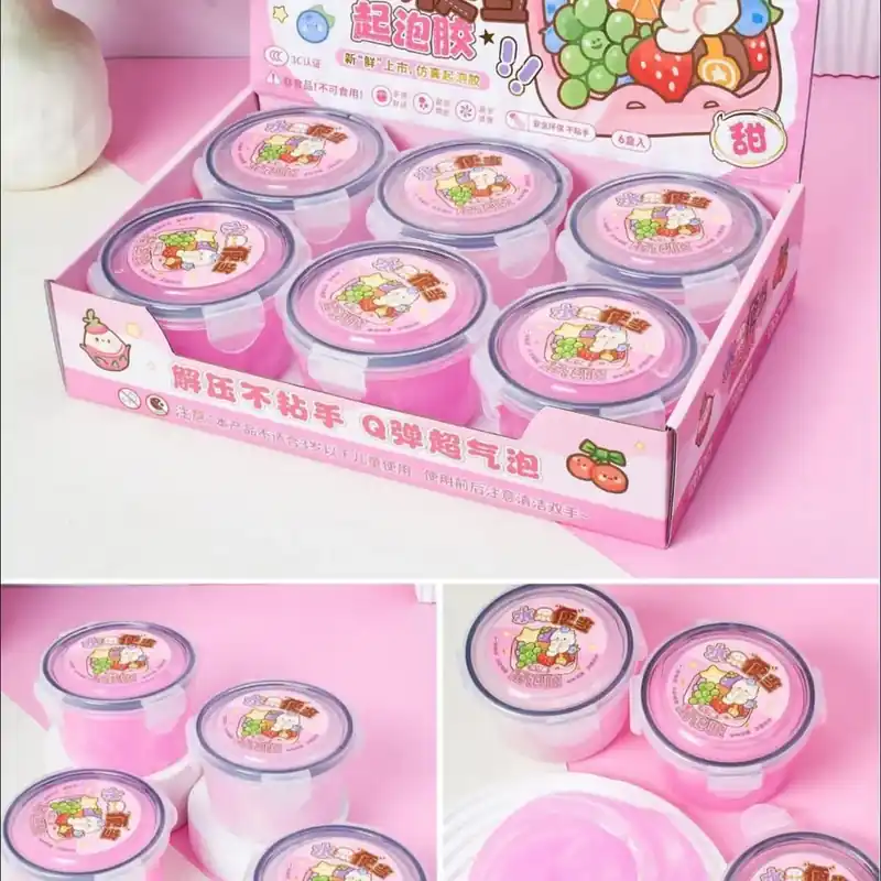Zabawki Slime Fruit Party w słoikach 6 szt Bezpieczna płatność