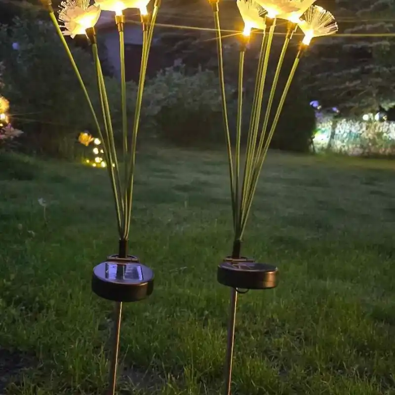 Tylko dziś Lampki solarne dekoracyjne do ogrodu kwiaty 2PCS