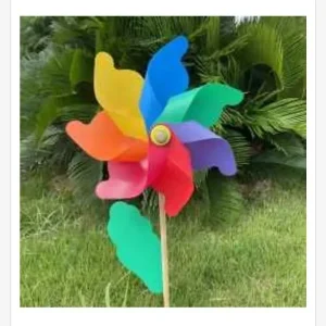 Wiatrak Plastikowy Tęczowy 32cm Nowy