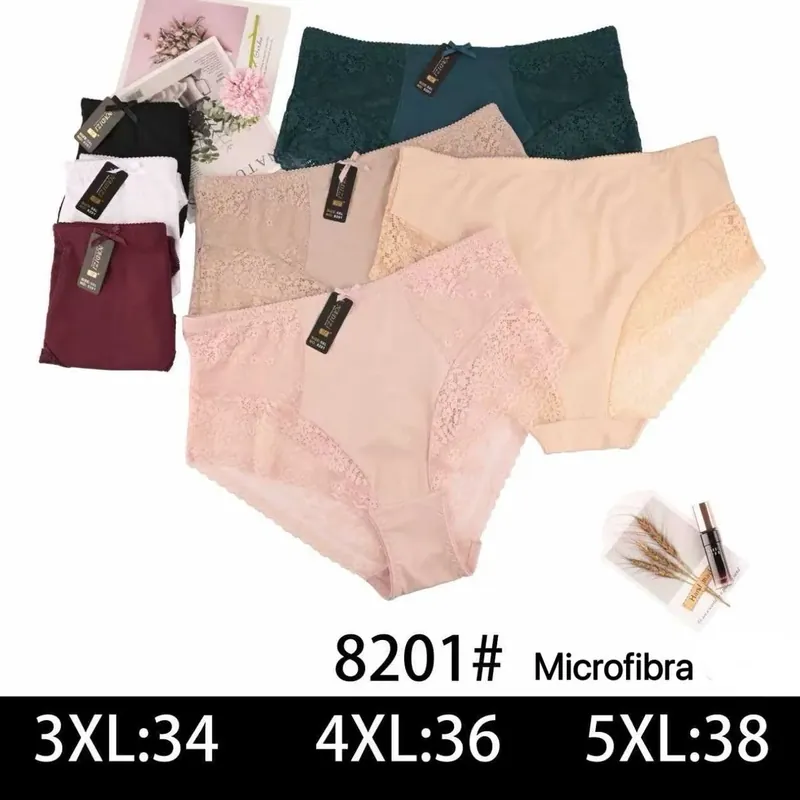 Wysoka jakość Majtki damskie mikrofibra 3XL-38, 4XL-36, 5XL-38