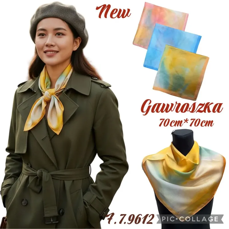 Tylko do końca tygodnia Gawroszka damska 70cm x 70cm wielobarwne
