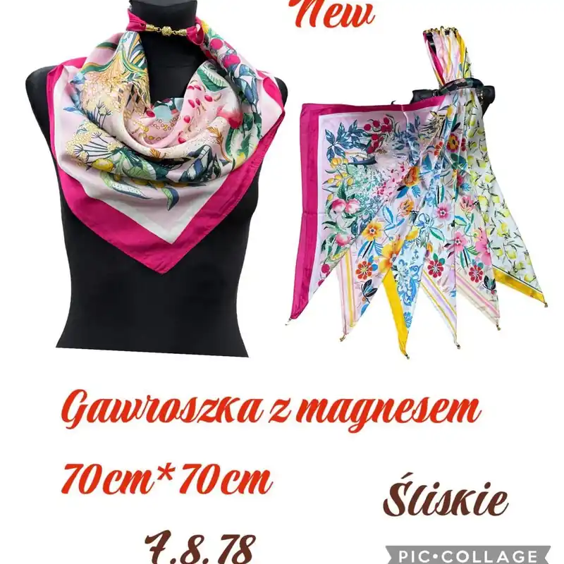Zamów teraz Szaliki damskie śląskie 70cm x 70cm Gawroszka z Magnesem