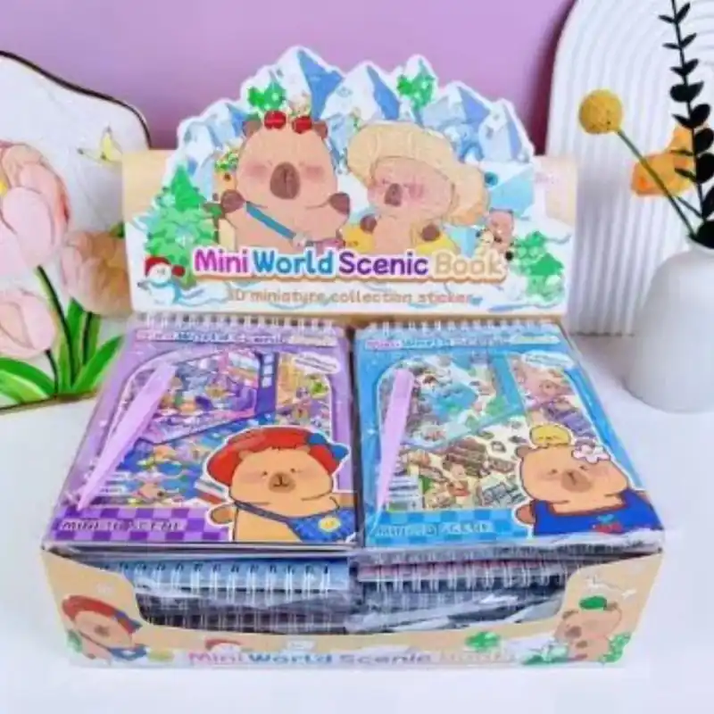 Taniej Zabawki Naklejki Mini World Scenic Book Kapibara