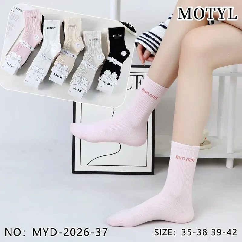Skarpetki damskie Motytyl z kokardkami, rozmiar 35-38/39-42 Hit sprzedaży