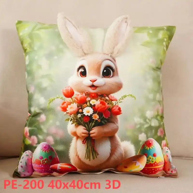 Zamów dziś Poszewki 3D z królikiem wielkanocnym 40x40cm PE-200