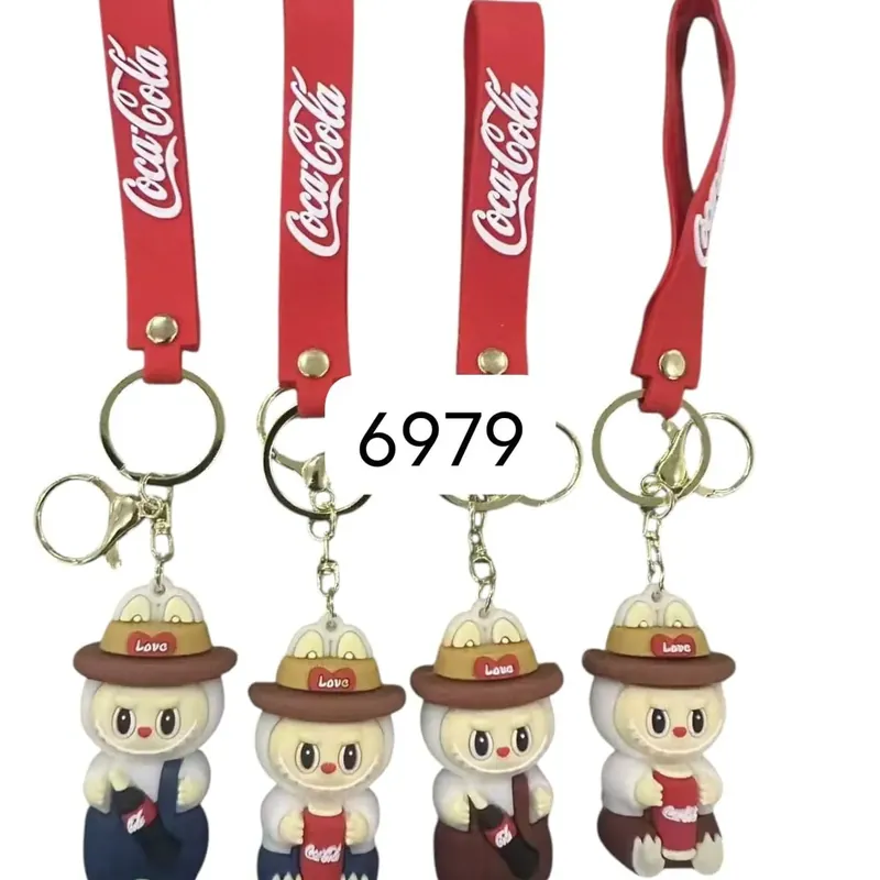 Brelok Zabawkowy Coca-Cola Królik w Kapeluszu 4 szt Dostępne od ręki