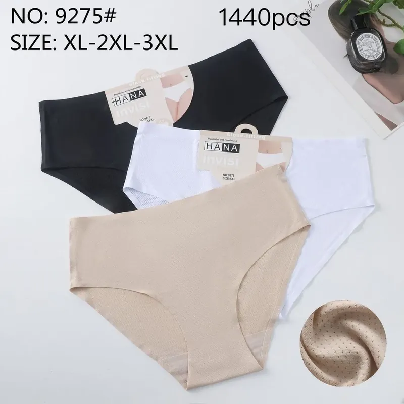 Oferta limitowana Majtki damskie HANA INVIS XL-2XL-3XL 3 szt czarny/beżowy/biały