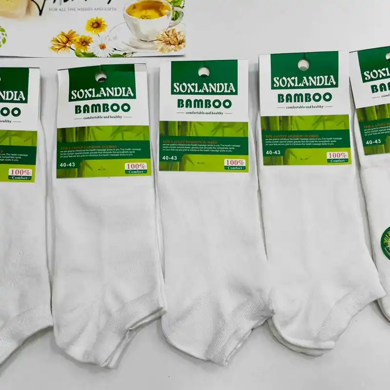 Ograniczona ilość Skarpetki męskie Sokslandia Bamboo 40-43 białe