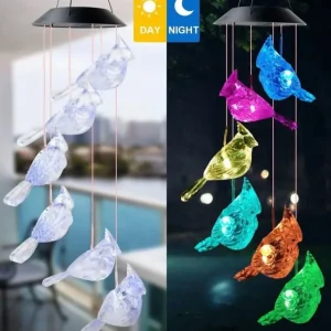 Wysoka jakość Lampa solarna ogrodowa wiatraczek z ptaszkami LED
