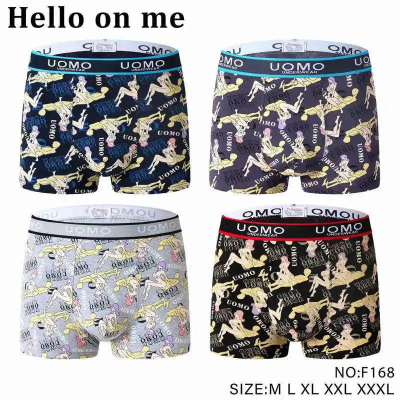 Łatwy zwrot Bokserki męskie UOMO wzorzyste NO-F168 M-L-XL-XXL-XXXL
