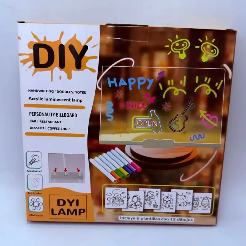 Taniej Zabawka DIY Lampa Akrylowa z Tablicą 20/20cm