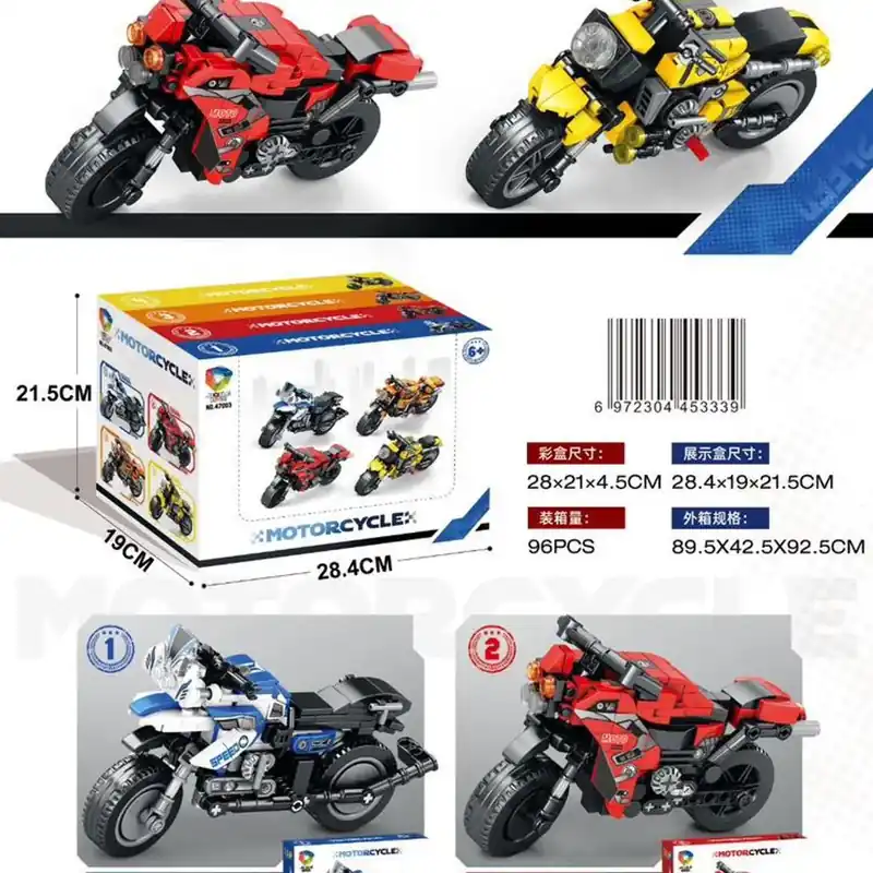 Zestaw klocków konstrukcyjnych Motocykle NO.4703 259 elementów Cena promocyjna