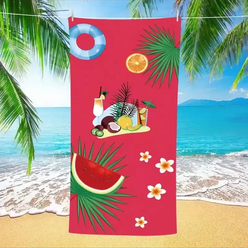 Zniżka Ręcznik Plażowy 70/140 z Arbuzem i Koktajlami