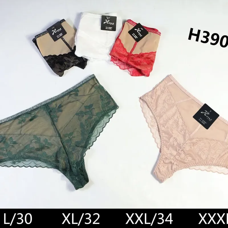 Bezpieczna płatność Majtki damskie koronkowe H3901 L/30 XL/32 XXL/34 XXXL/36
