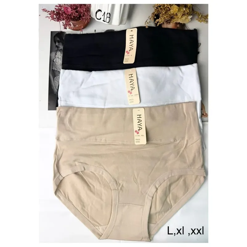 Wyjątkowa oferta Majtki damskie HAYA L/XL/XXL czarny/biały/beżowy