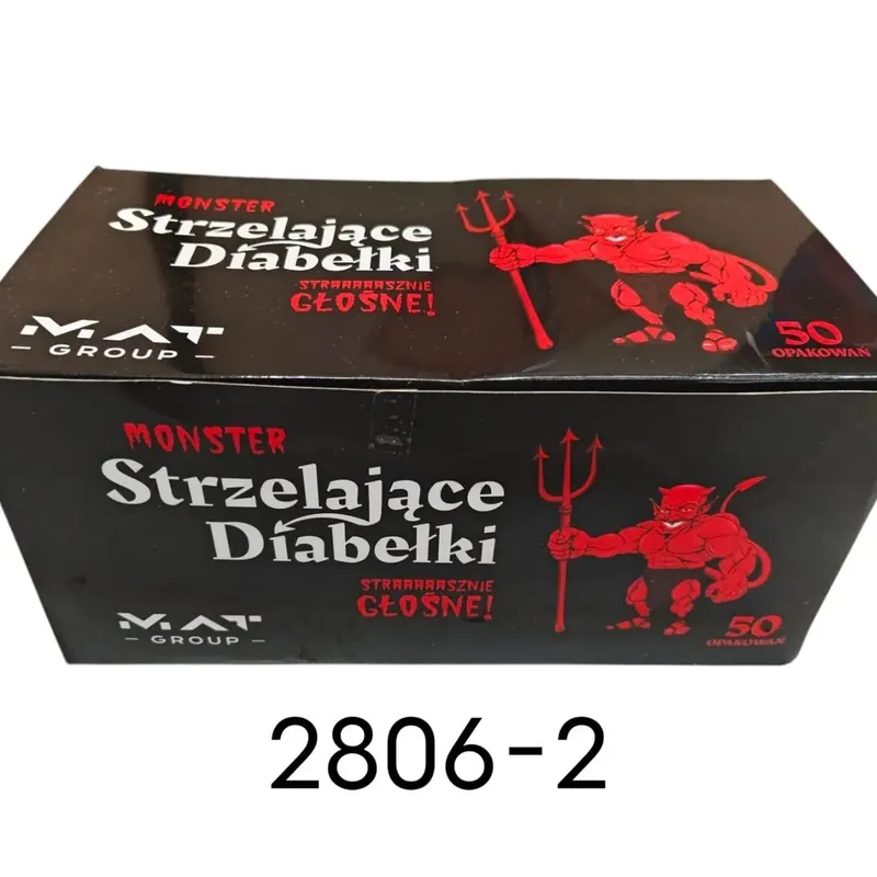 Wyprzedaż Diabełki Strzelające Duże Monster Strzelające 50 szt