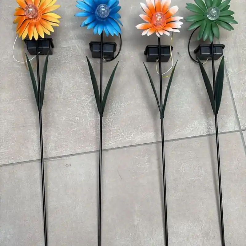 Taniej Dekoracyjne Solarne Lampki Kwiatowe do Ogrodu 4PCS