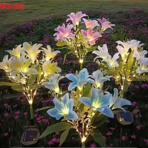 Zamów teraz Dekoracyjny Solarny Lampion Lilie do Ogrodu