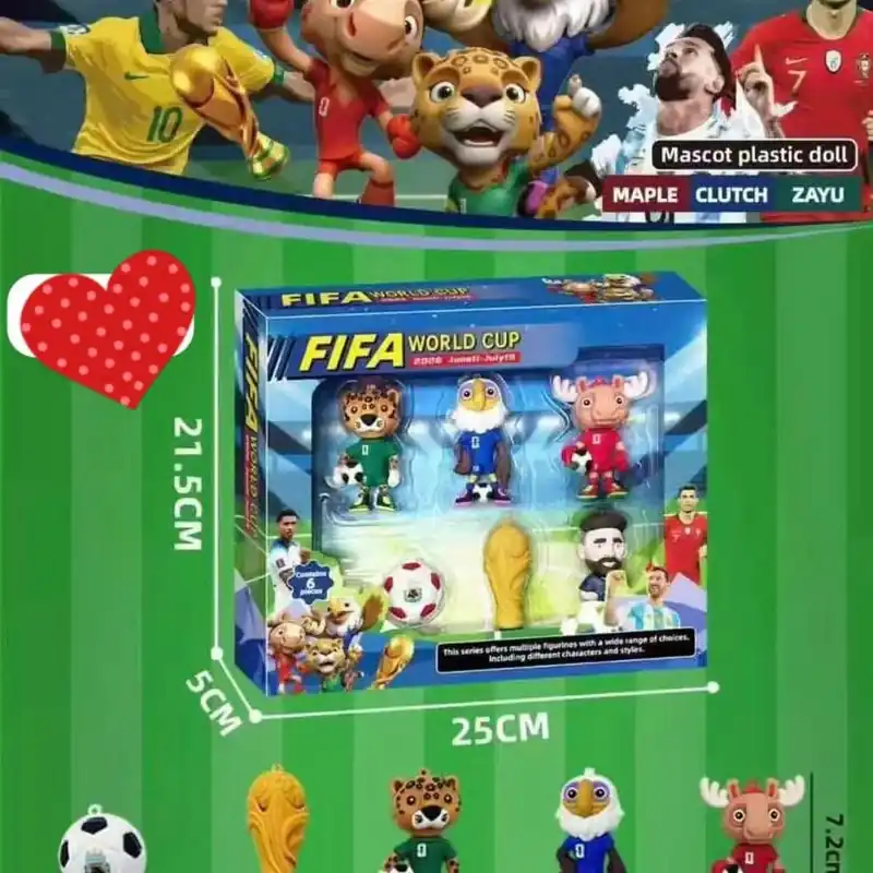 Tylko do końca tygodnia Zestaw figurek FIFA World Cup 2026 z piłką 6 szt