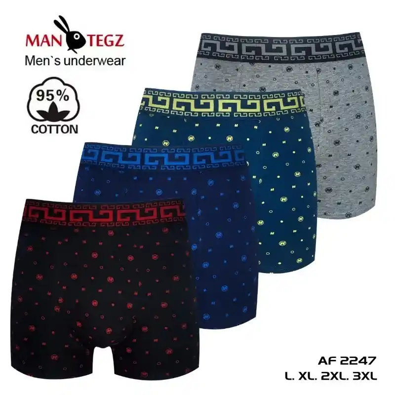 Tani Bokserki męskie 4 szt. 95% bawełna L-XL-XXL-3XL AF2247