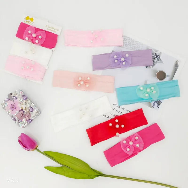 Opaski DJ headbands dla dzieci z perełkami 6 szt mix kolorów Super okazja