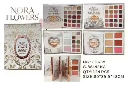Bezpieczna płatność Nora Flora Flowers Makeup Book Paleta Cieni Wielokolorowa
