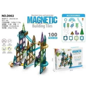 Tylko dziś Magnetyczne Kafelki Budowlane 100 elementów 3+