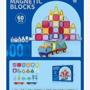 Tylko dziś Magnetyczne klocki STEAM 60 elementów kolorowe