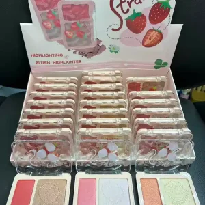 Ekspresowa dostawa Róż i Rozświetlacz Hudawberry Strawberry 2w1