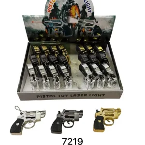 Zabawkowy pistolet laser light brelok czarny złoty srebrny Bezpieczne zakupy