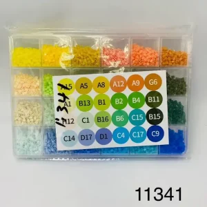Zestaw kolorowych koralików plastikowych 24 kolory organizer Nowy