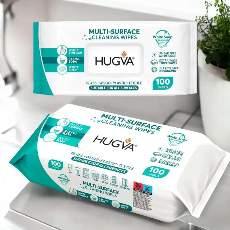 Niska cena Chusteczki Hugva Multi-Surface z octem i sodą 100 szt