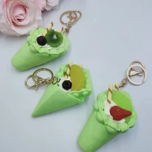 Wyjątkowa oferta Brelok Zabawkowy Waffle Cone Zielony z Owocami
