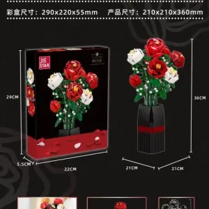 Taniej Zestaw klocków JIESTAR Rose Bouquet 818 elementów