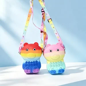 Torba Pop It Miś Tęczowy z Regulowanym Paskiem Szybka dostawa