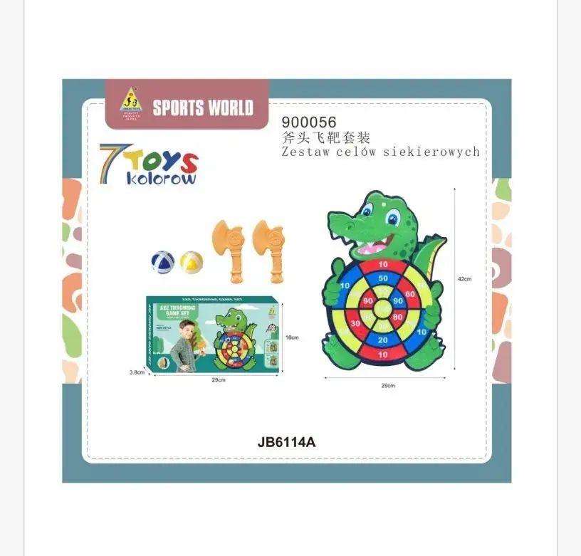 Zestaw rzucanie siekierami z krokodylem kolorowy Sports World Darmowy zwrot