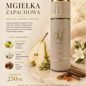Bestseller Mgiełka zapachowa Clive Dorriss 250ml Teriac Bergamotka Gruszka