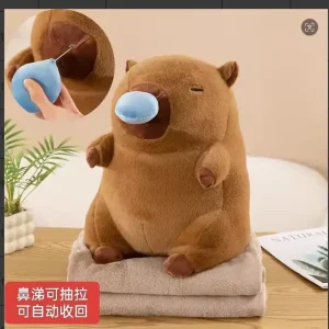 Zamów dziś Pluszak Wombat Brązowy 40cm z Niebieską Piłką