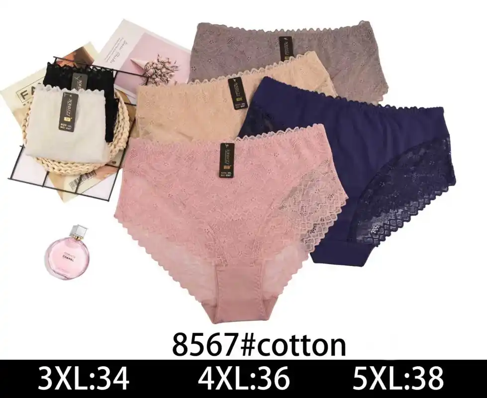 Kup online Majtki damskie koronkowe bawełniane 3XL-5XL multikolor