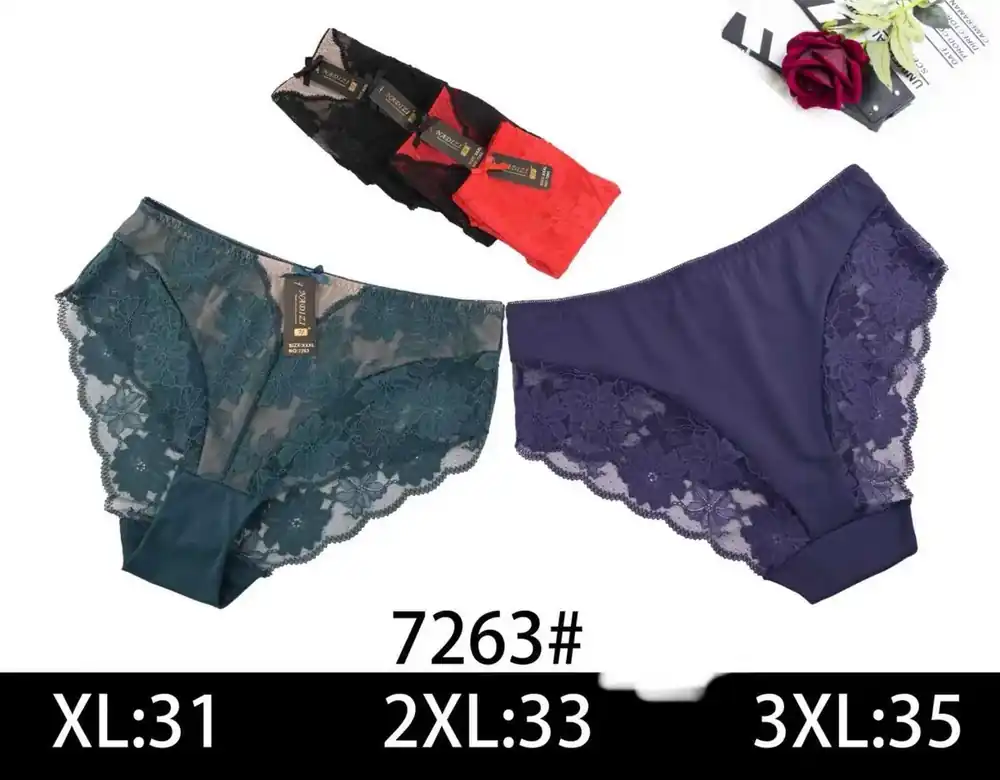 Bielizna damska Majtki koronkowe XL-3XL granatowe zielone Ekspresowa dostawa